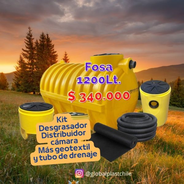 FOSA SÉPTICA CON KIT Y GEOTEXTIL